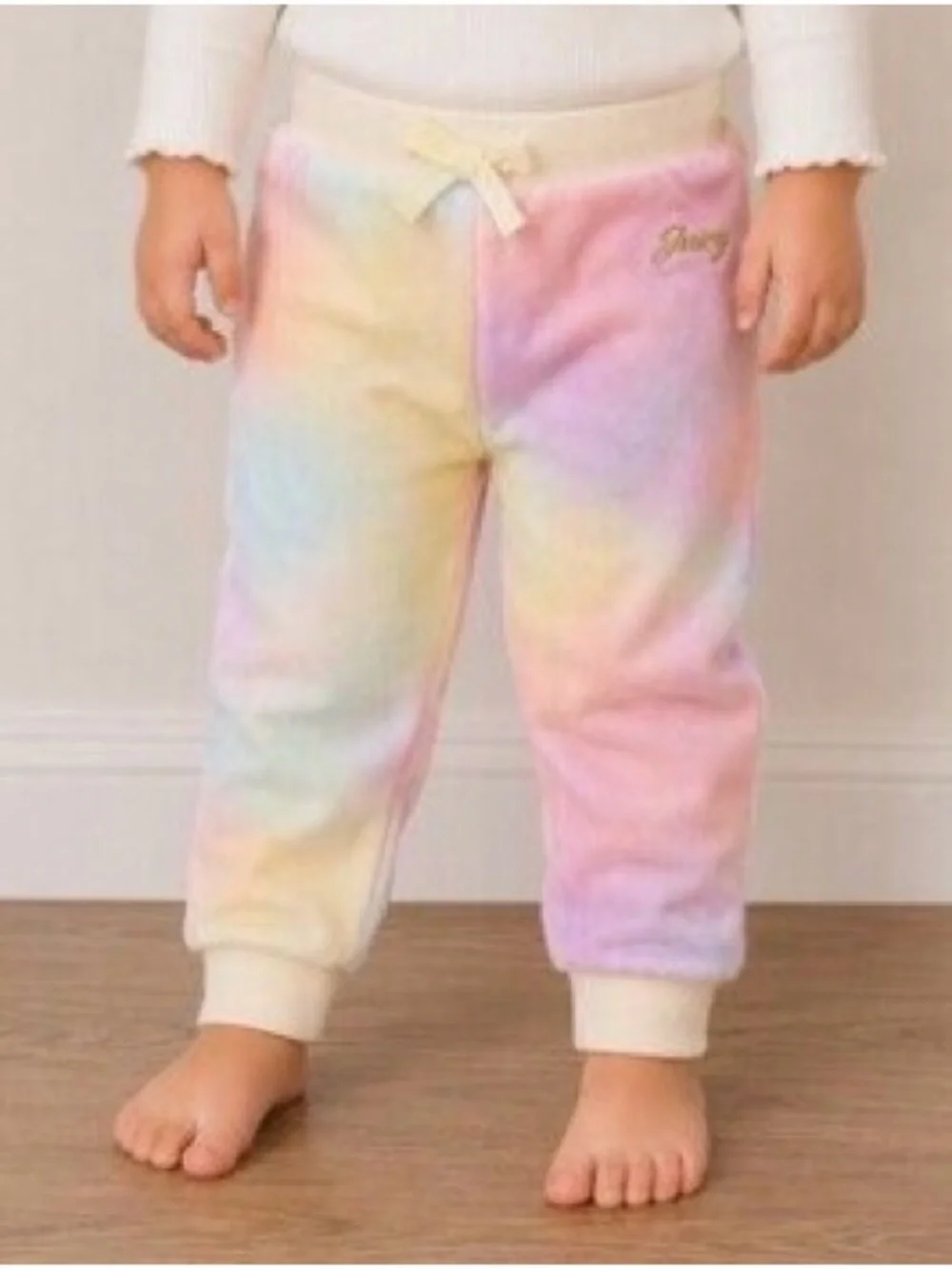 Juicy Couture Kids Tie Dye Rainbow Velour Pants Girls Size 4T Cute Spring